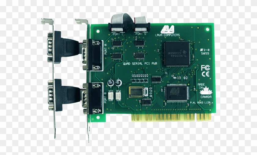 Lava Pci 4 Port Rs-232 Powered - Electronic Component Clipart #2350256