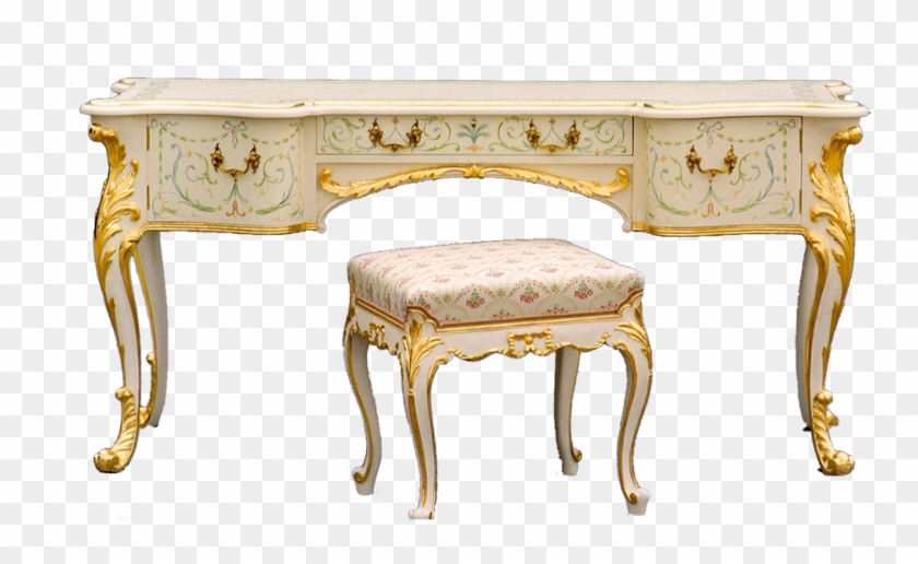 Painted Cabriole Dressing Table And Stool - Transparent Rose Dressing Table Png Clipart