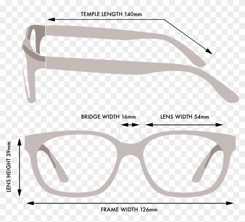 Transparent Eyeglass Frames - Temple Length Glasses Clipart
