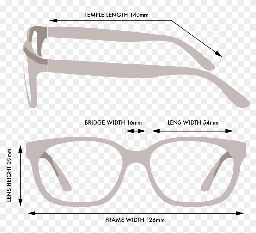 Transparent Eyeglass Frames - Temple Length Glasses Clipart #2352011