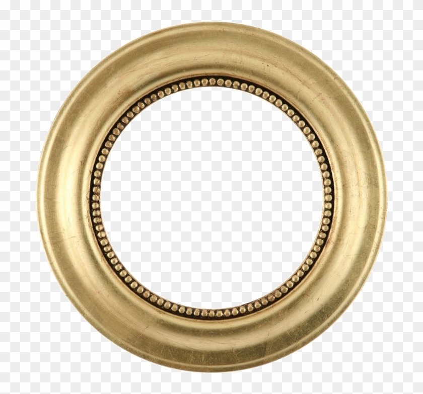 Download Golden Round Frame Transparent Background - Circle Frame With Transparent Background Clipart