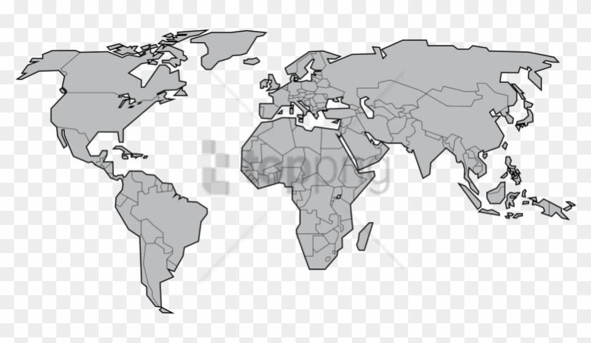 Free Png Blank Color World Map Png Png Image With Transparent - Far Is Finland From Australia Clipart #2353723