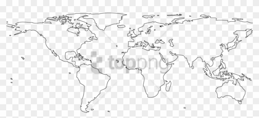 Free Png Download Blank Color World Map Png Png Images - Atlas Clipart
