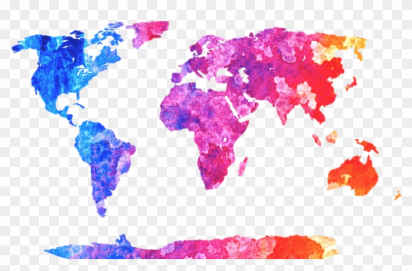 Map Clipart Watercolor - Png Download #2353815
