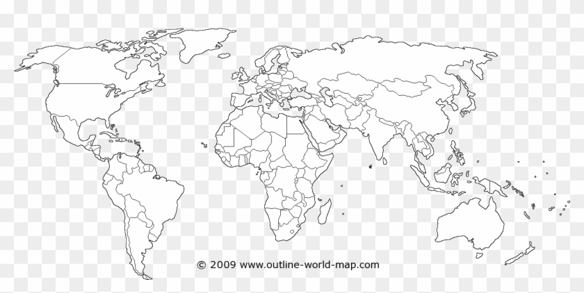 Download Political World Map With White Continents And Transparent