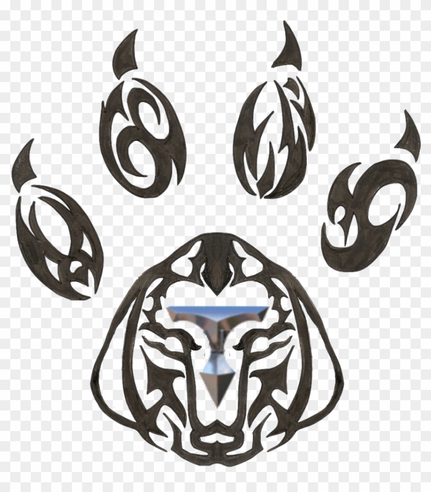 Dog Paw By Burgerhicks - Transparent Tribal Paw Print Clipart