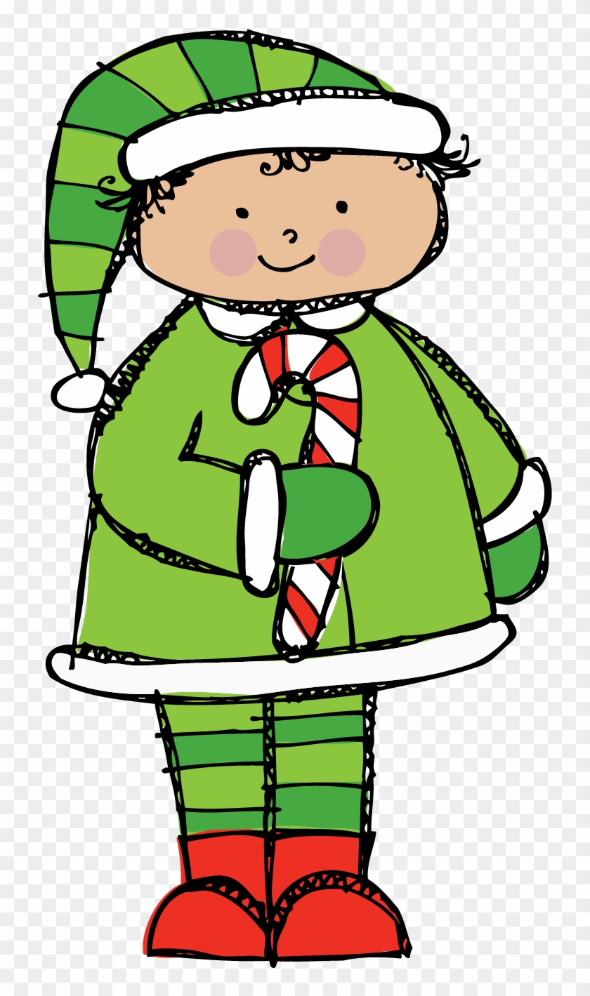 Elf - Double Digit Subtraction No Regrouping Christmas Themed Clipart