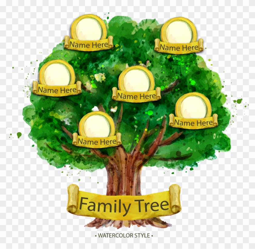 Family Tree Genealogy Illustration - Family Tree With No Names Clipart