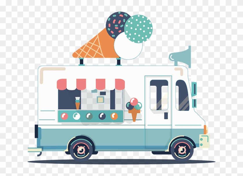 650 X 529 28 - Ice Cream Truck Png Clipart