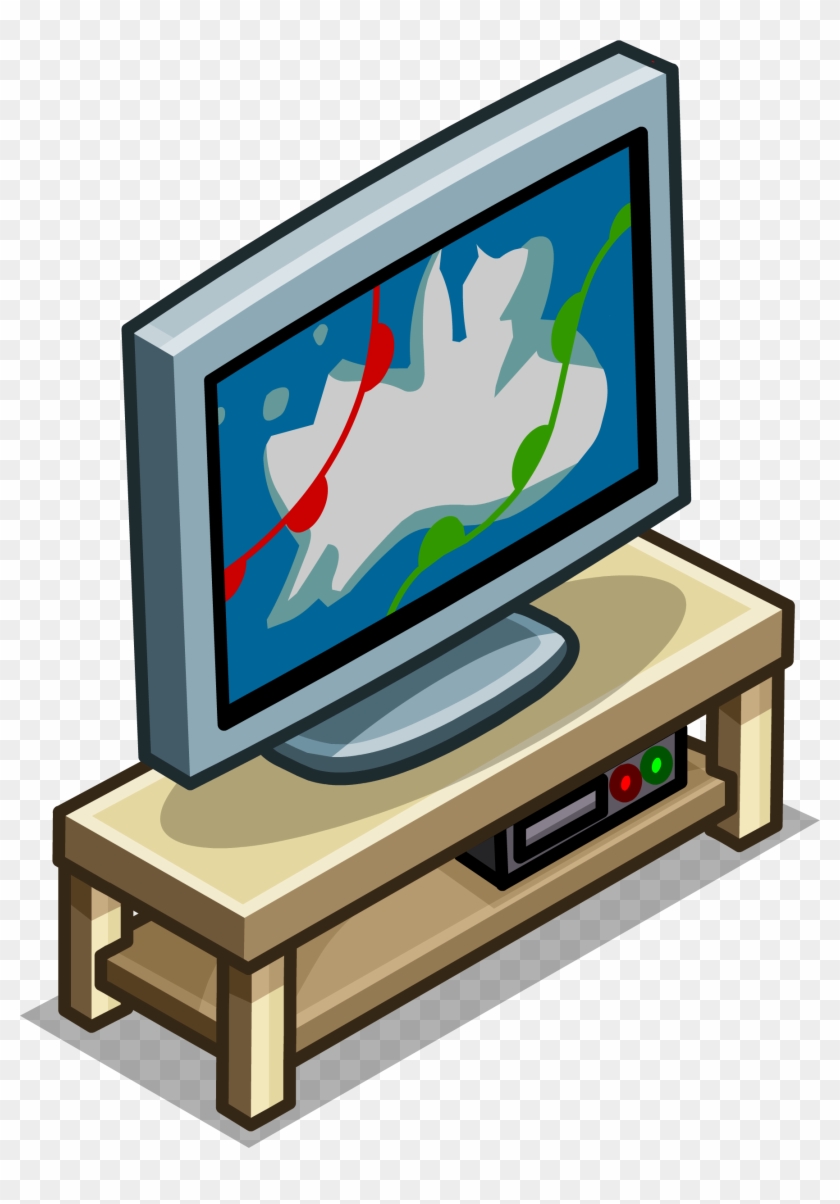 Image Gray Stand Sprite Png Club Penguin Ⓒ - Tv Stand Clipart Transparent Png #2356559