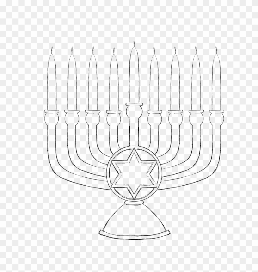 Clipart Library Images Of Candle Template Only Diygreat - Hanukkah Coloring Pages - Png Download #2356875