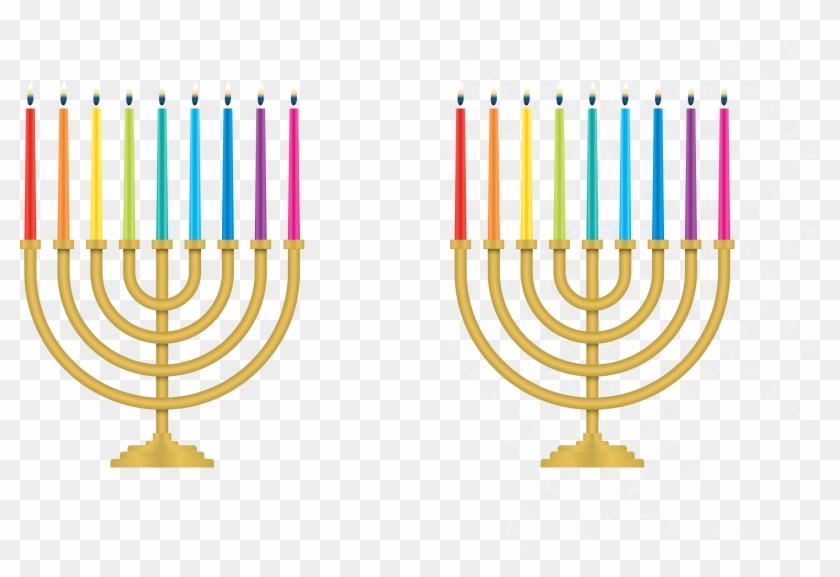 Hanukkah Candles Color Order Clipart #2356909