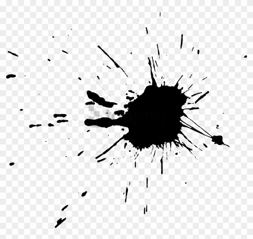 Free Png Download Ink Splash Png Png Images Background - Black Paint Splatter Transparent Clipart