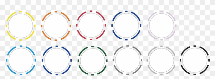 Custom Poker Chips 6 Stripe - Circle Clipart #2357084