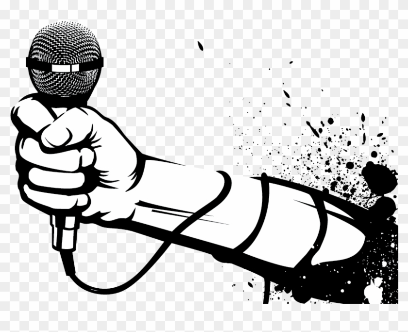 Hand Holding Microphone Clipart , Png Download - Hand Microphone Vector Transparent Png