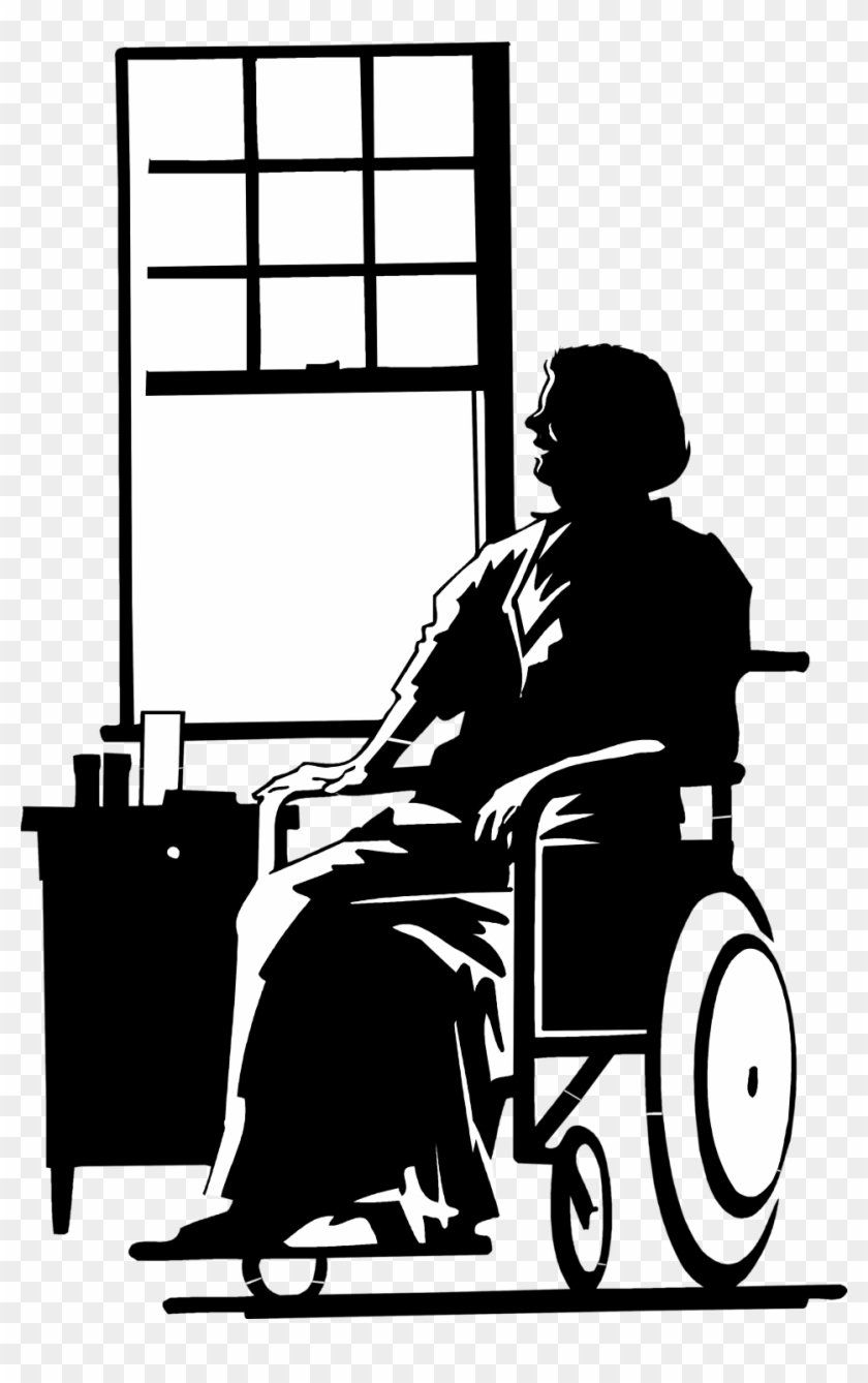 People In Wheelchairs - Happy Birthday Old Mom Clipart