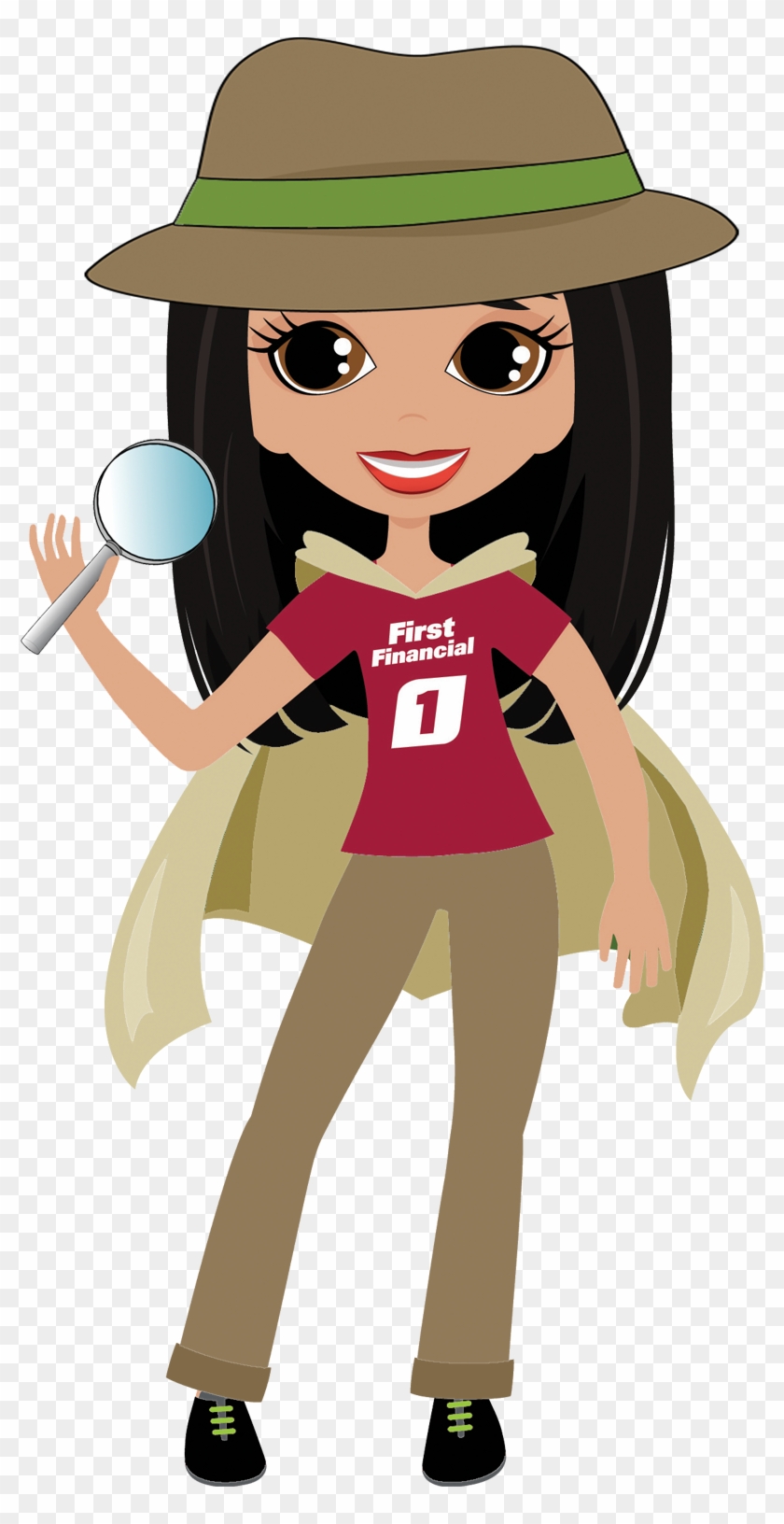 796 X 1552 1 - Female Detective Clip Art - Png Download