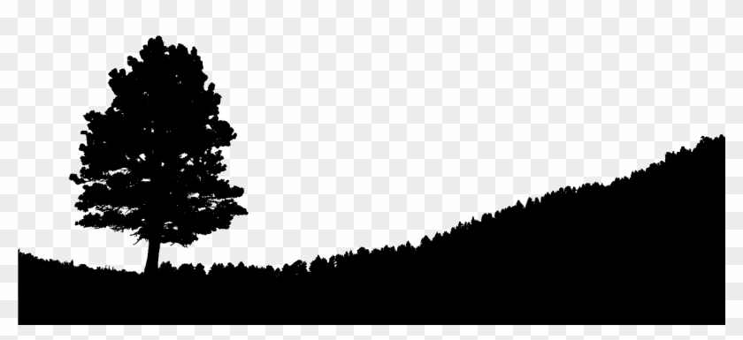 Hill Silhouette At Getdrawings - Hill And Tree Silhouette Clipart #2357709