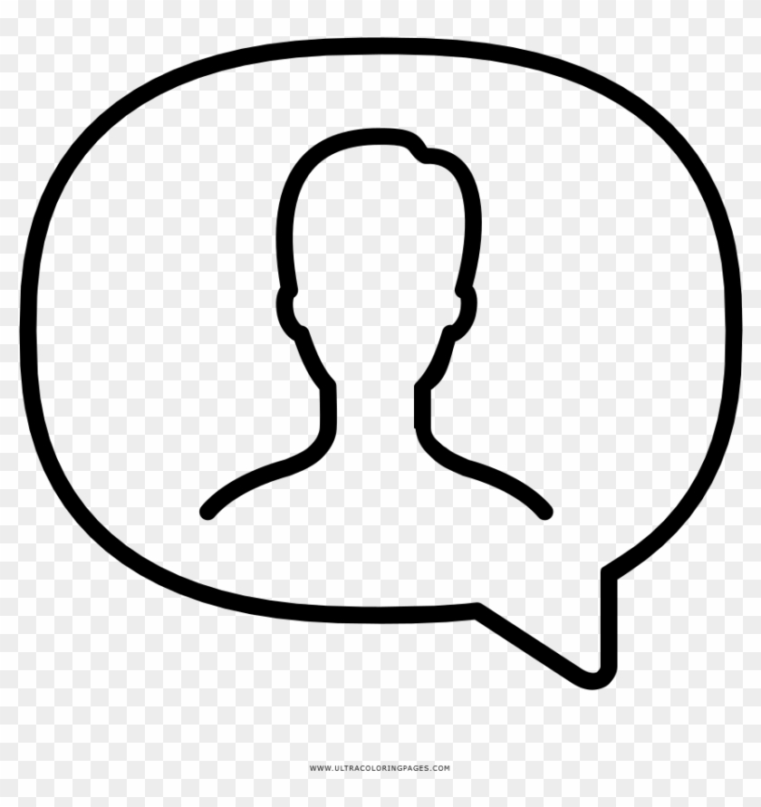 Speech Bubble Coloring Page Clipart