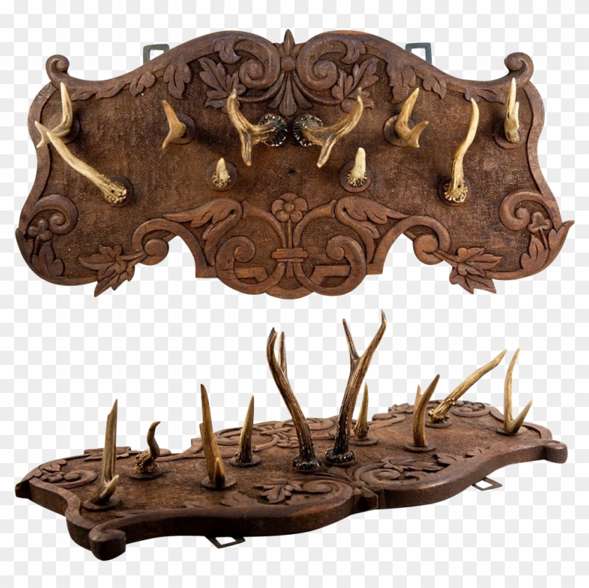 Fine Antique Stag Antler &amp - Shelf Clipart