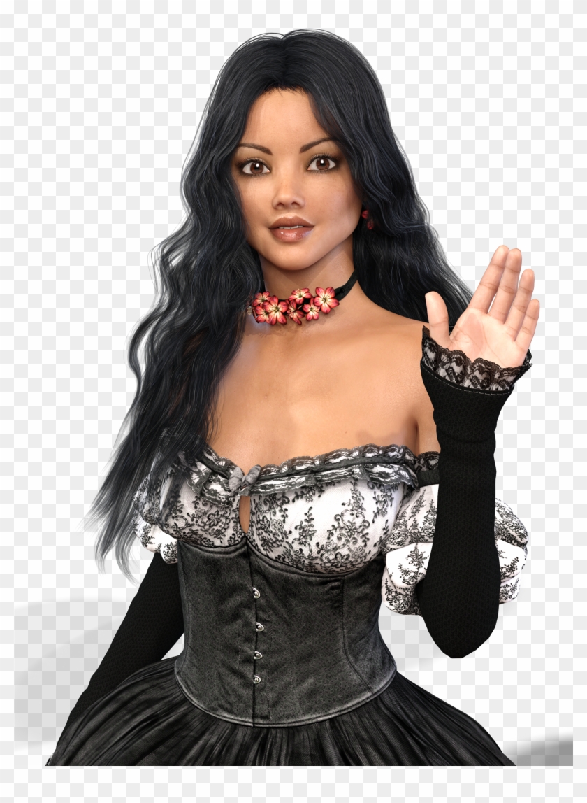 3d Female Model - Photo Shoot Clipart