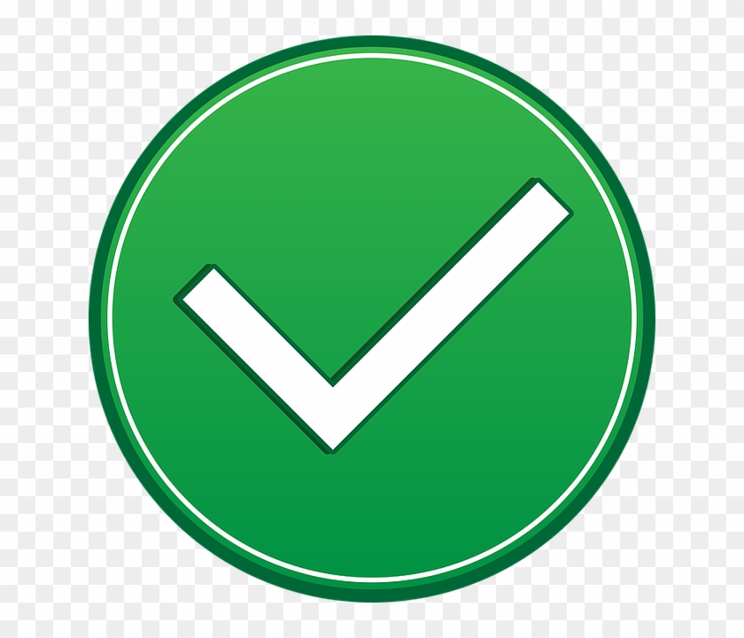 Image Is A Big Green Circle With A White Check Mark - Icon Clipart #2359323