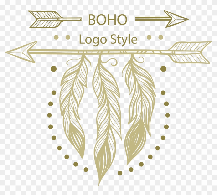 Vector Feather Hanging - Illustration Clipart