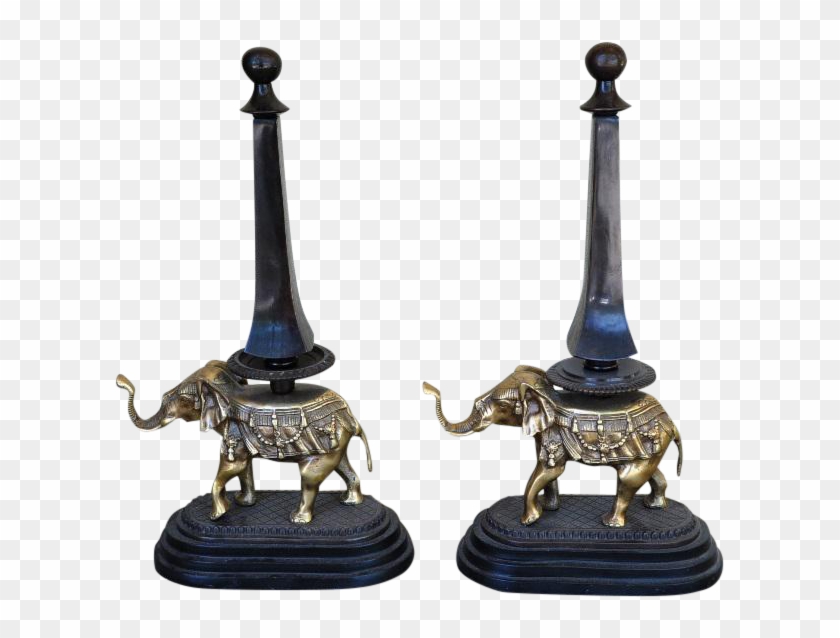 Pair Of Unique Bronze And Brass Elephant Sculpture - Indian Elephant Clipart #2360067