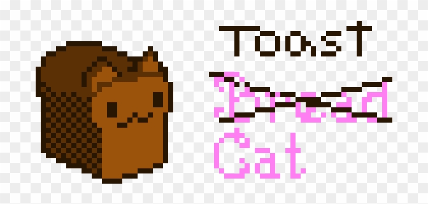 Toast Cat - Toast Pixel Art Clipart