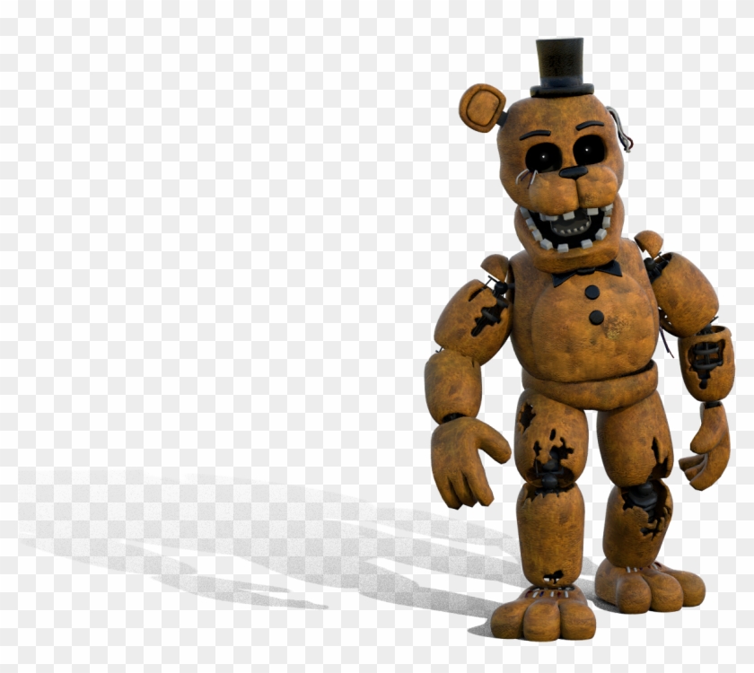 Transparent Fnaf Withered - Withered Golden Freddy Model Clipart