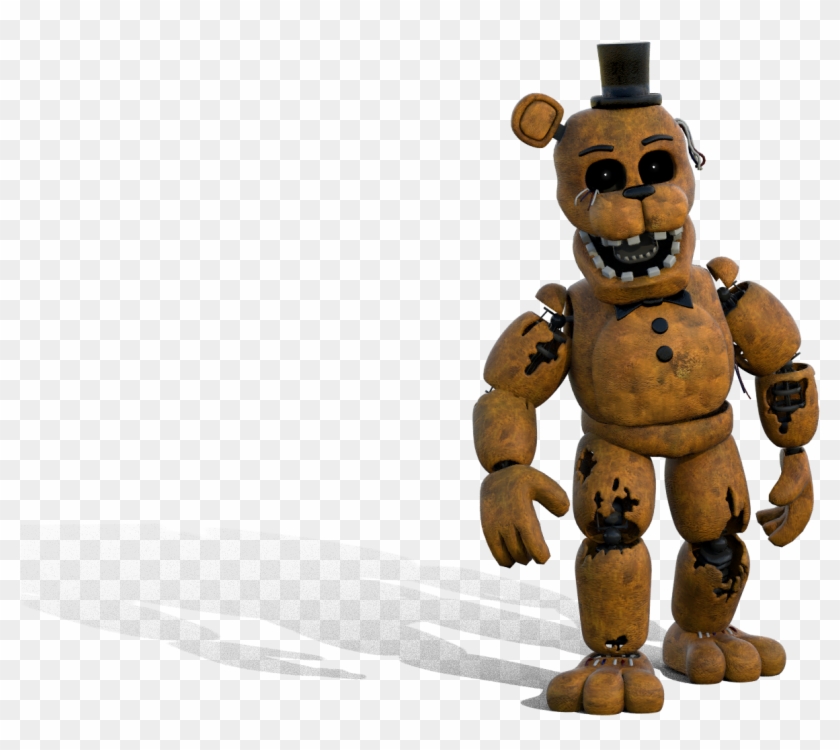 Transparent Fnaf Withered - Withered Golden Freddy Model Clipart #2363505