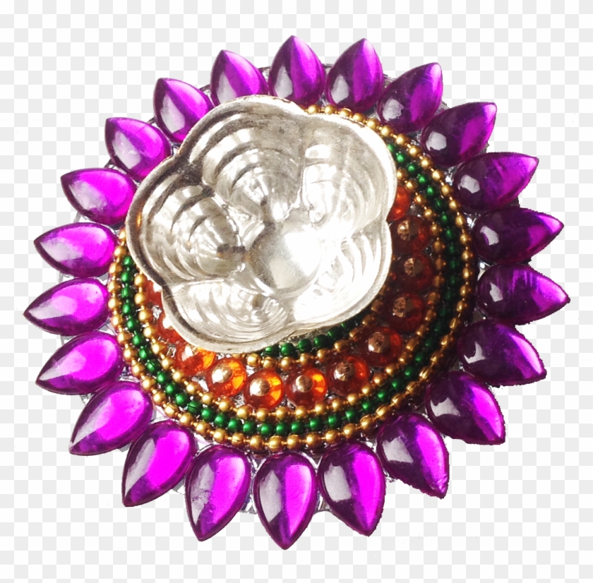 Purple Rhinestone Candle Holder / Kankavati - Book Clipart #2363918