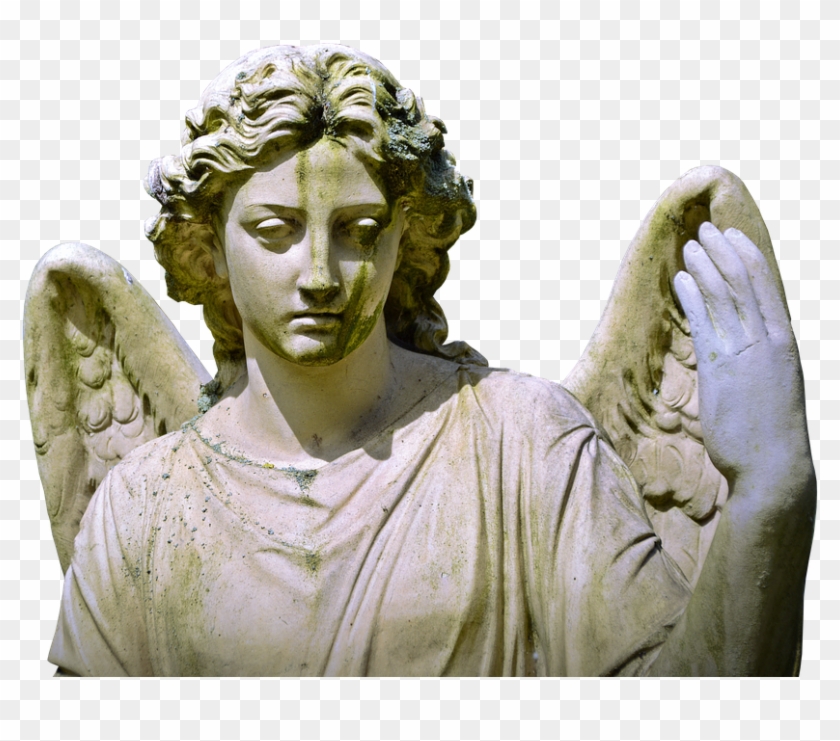 Angel, Figure, Mourning, Hope, Sculpture, Statue, Face - Cemiterio Laurentino Roma Clipart