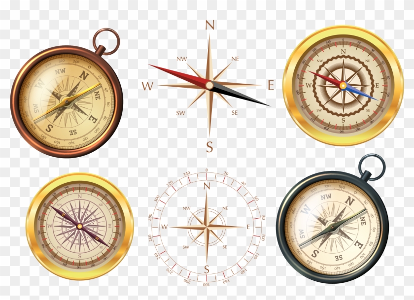 Middle Ages Compass Navigation - Clock And Watch Middle Age Clipart #2364423