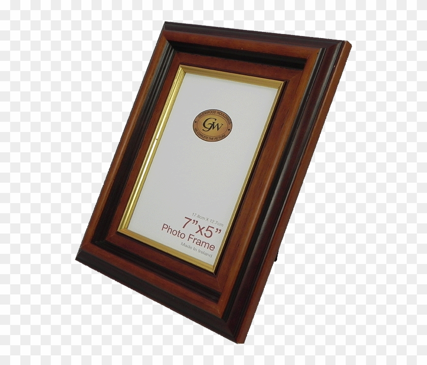 Brown With Gold Line Photo Frame - Picture Frame Clipart #2364567