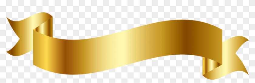 Download High Resolution Png - Gold Ribbon Vector Png Clipart