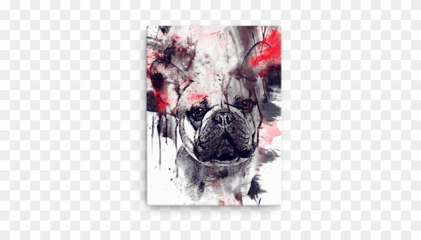 French Bulldog Splatter Canvas - Pug Clipart #2365415