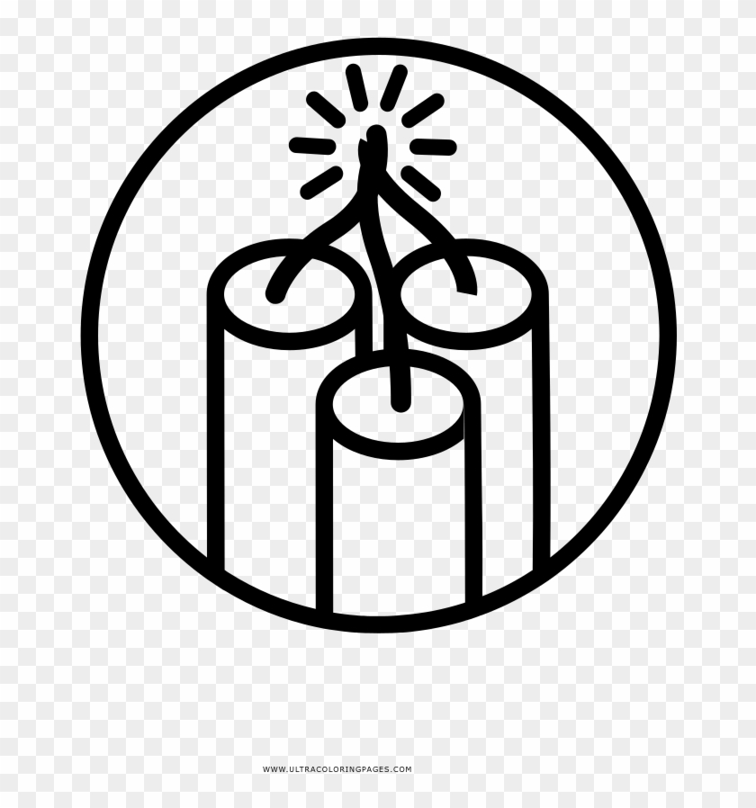 Dynamite Coloring Page - Circle Clipart