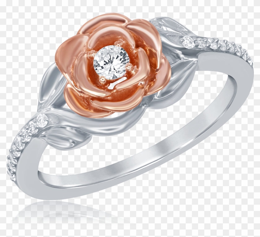 Disney Enchanted Belle 20ctw Diamond Rose Ring Ben - Disney Beauty And The Beast Ring Clipart