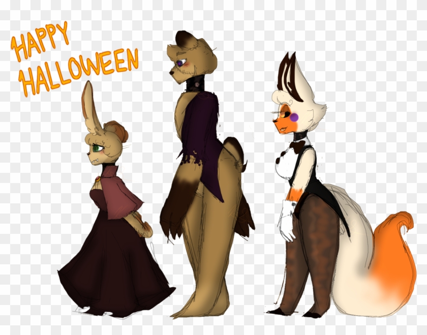 {spring} {fredbear} {lolbit} ' {happy Halloween Everyone} - Cartoon Clipart
