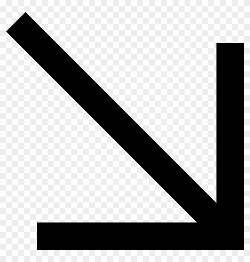 Down Right Arrow - Right And Down Arrow Clipart #2366357