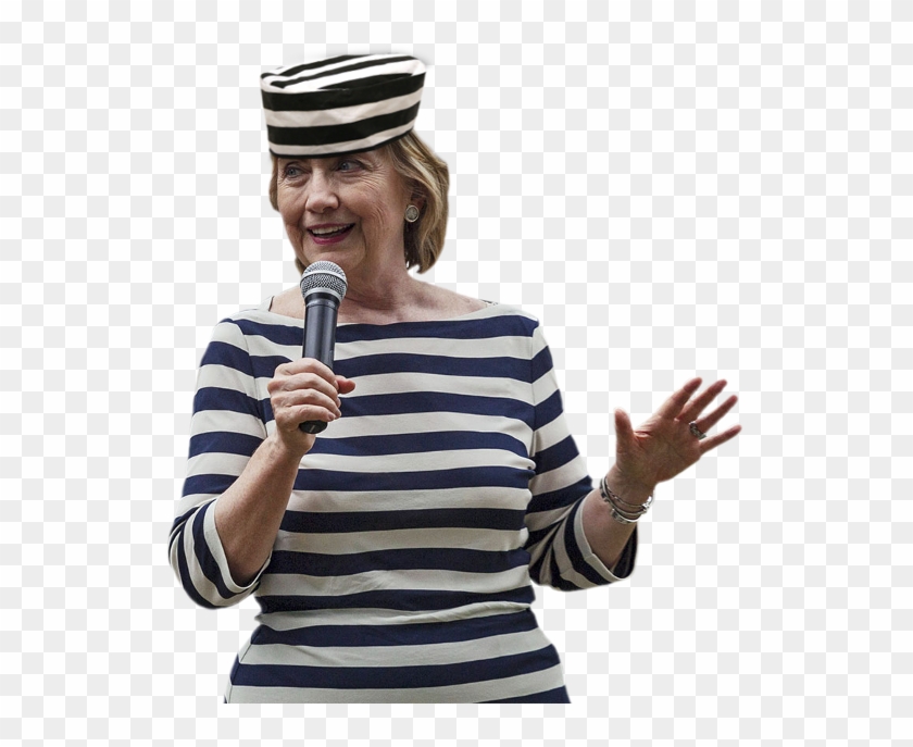 Giving Speeches To Fellow Inmates Pays Less, But The - Hillary Clinton Black And White Stripes Clipart #2366416