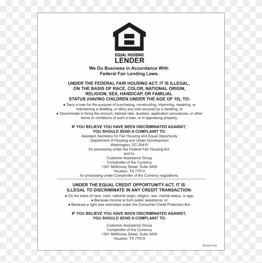 Ideas Breckenridge Financial Supplies Branch Supplies - Equal Housing Lender Clipart #2366511
