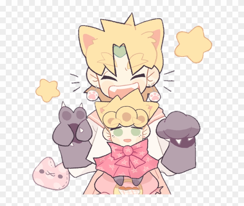 #dio Brando #giorno Giovanna #cat #cute #jjba - Cartoon Clipart #2366793