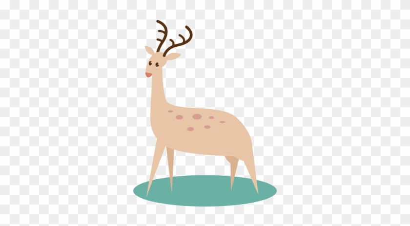 Happy Deer Vector And Transparent Png - Animal Vector Transparent Clipart