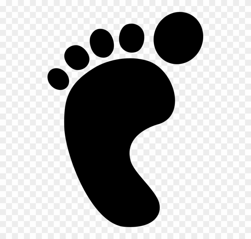 Free Vector Graphic Foot Print Black Logo Toes - Foot Print Clipart