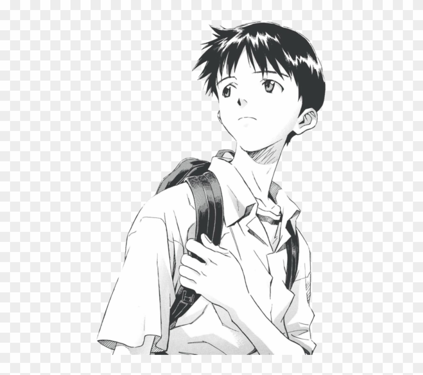 Evangelion Tumblr Shinji - Evangelion Manga Clipart