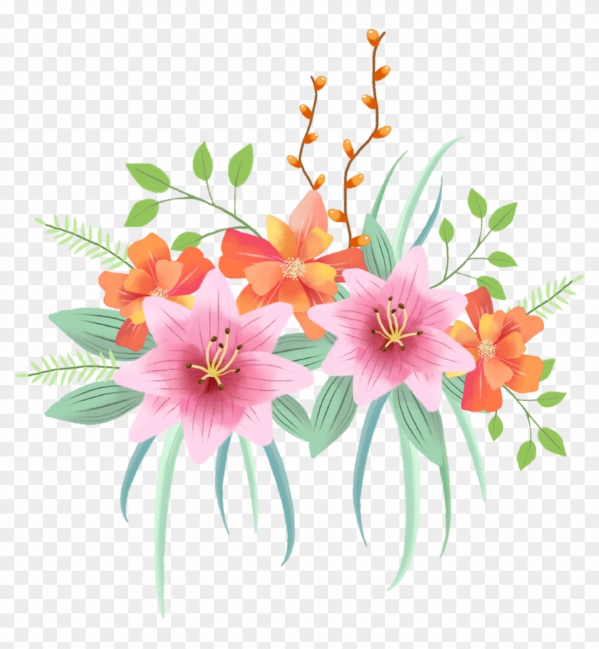 Decoration Hand Drawn Flower Plant Png And Psd - ภาพ วาด ดอกไม้ การ์ตูน Clipart