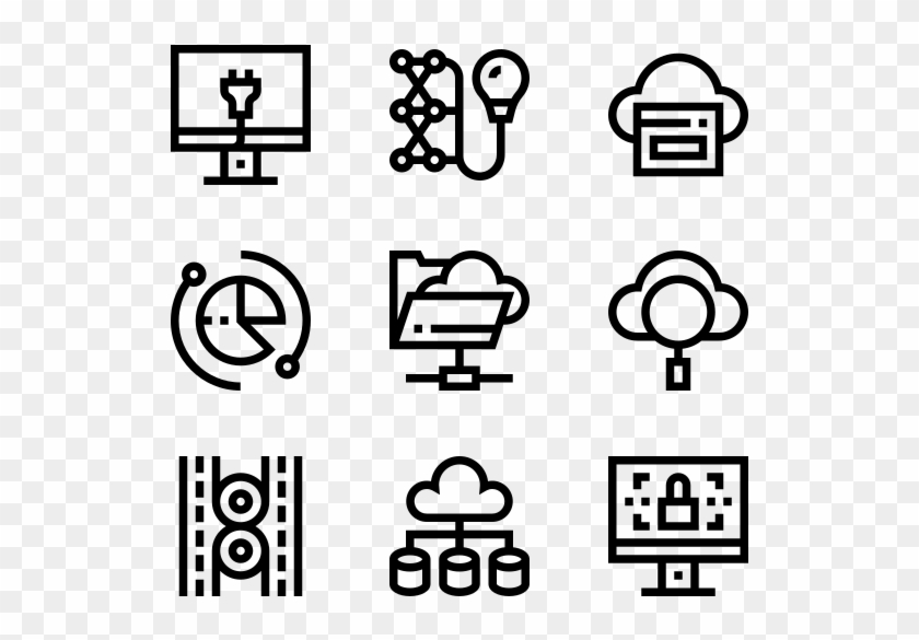 Database And Servers - Contact Icons Clipart #2370649