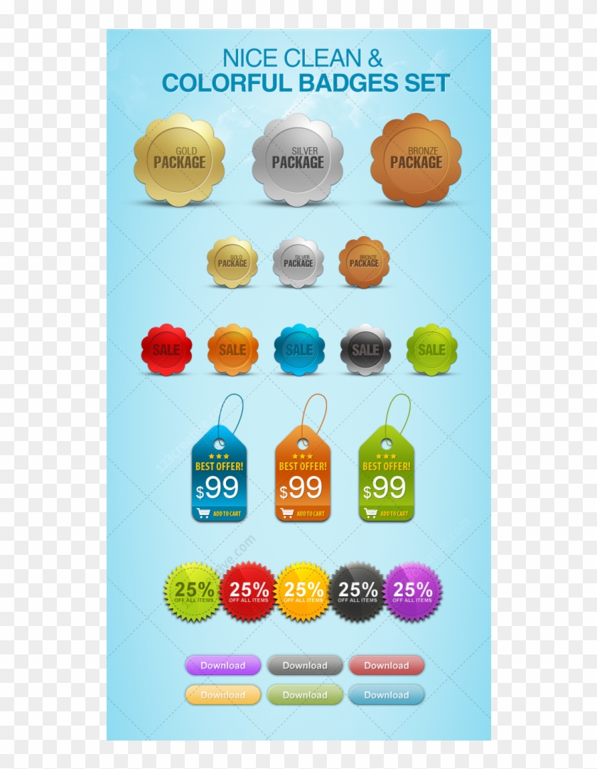 Vector Stickers Psd - Nice Price Tags Clipart #2370650